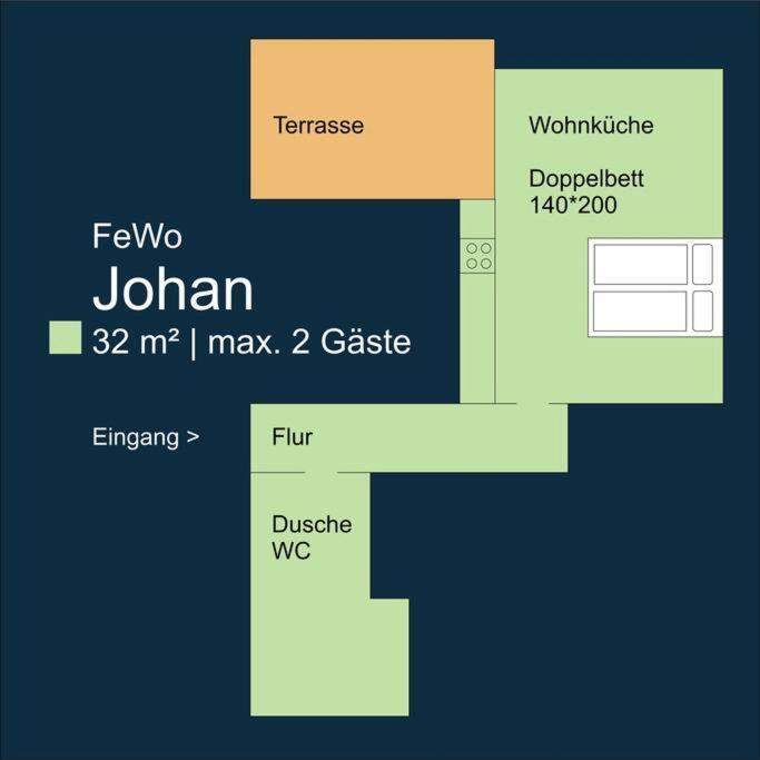 Fewo Johan - Ideal Fuer 1-2 Personen, Eigene Terrasse Hamm  Extérieur photo
